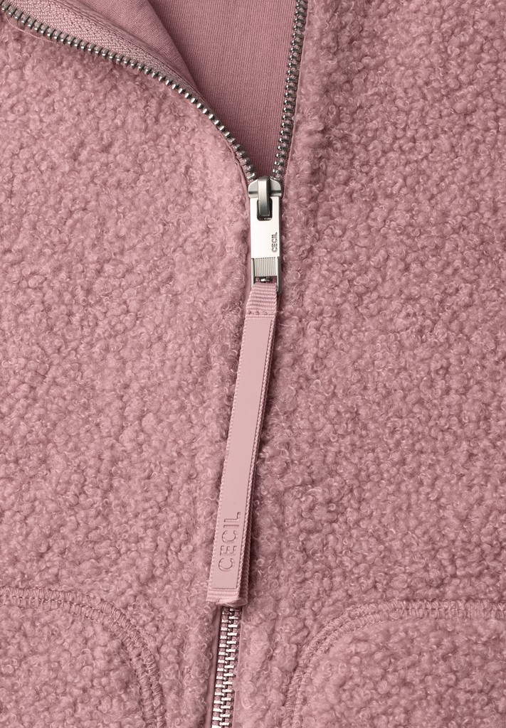 Teddyjacke mit Stehkragen und Zipper