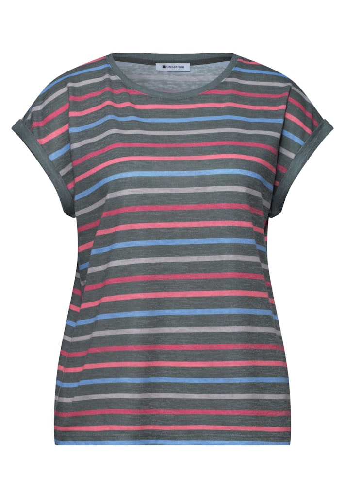 Dropped Shoulder Shirt mit Streifen