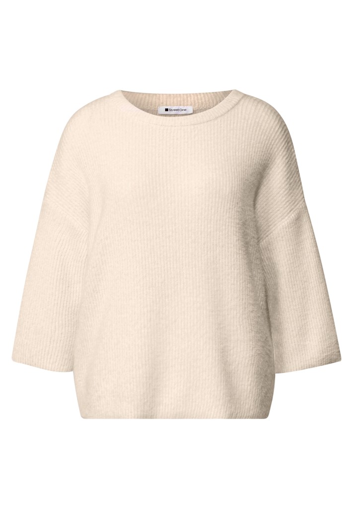3/4-Arm Pullover mit Rundhals