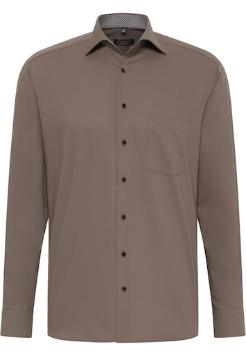 ETERNA unifarbenes Popeline-Hemd MODERN FIT