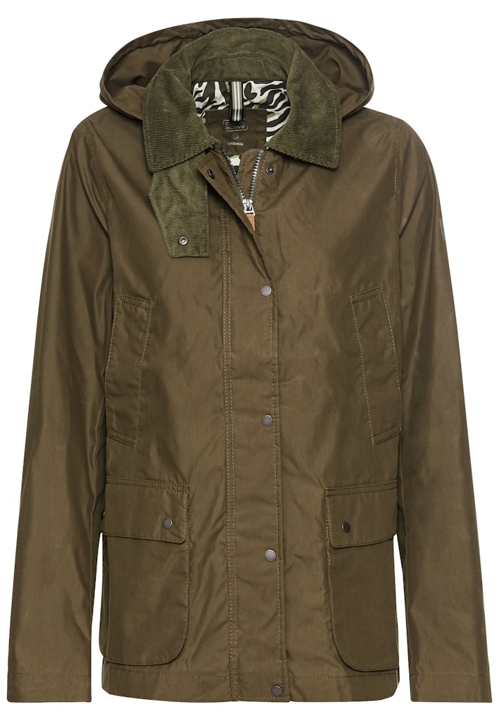 Feldjacke mit Cordkragen