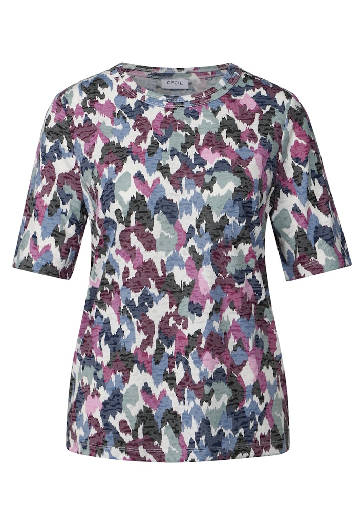 B323356-TOS Multi AOP Burn Out T-Shirt