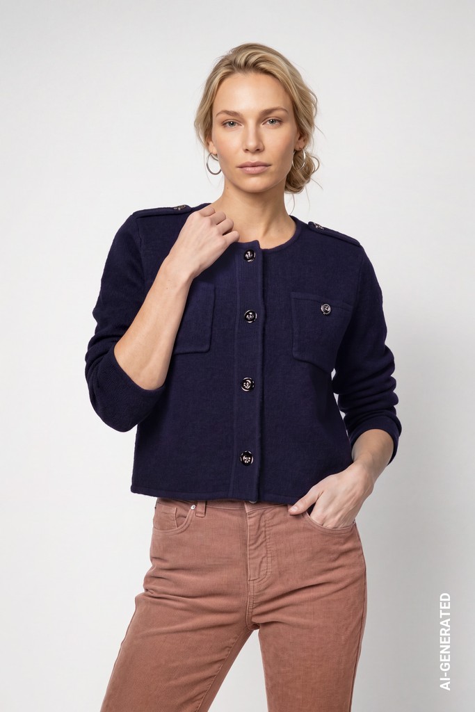 Strickjacke mit Taschen