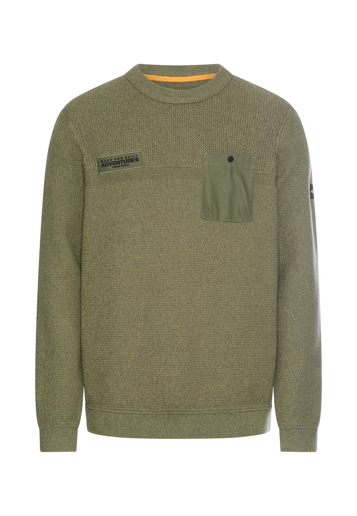 Strickpullover mit Brusttasche