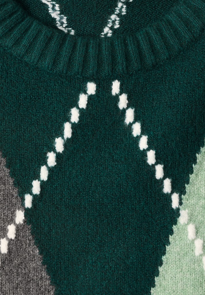 Pullover mit Rundhals und Argyle-Muster