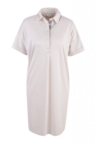 wide Jerseydress with overlapping shoulders and collar