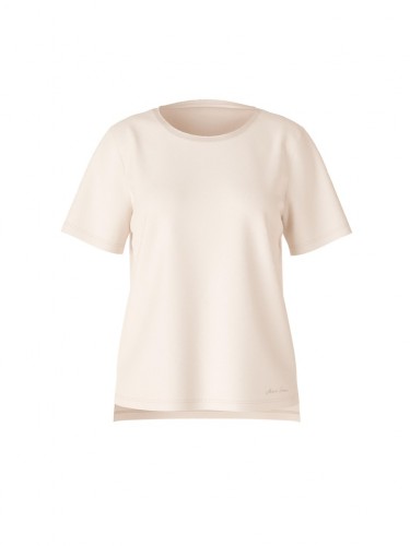 Baumwoll-T-Shirt mit Seidenkante